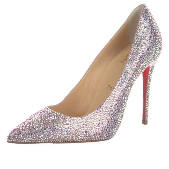 Christian Louboutin So Kate Swarovski Elegant purple  Stiletto Heels pumps - Picture 5 of 14